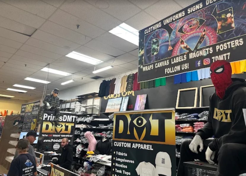 Printing production process in the workshop